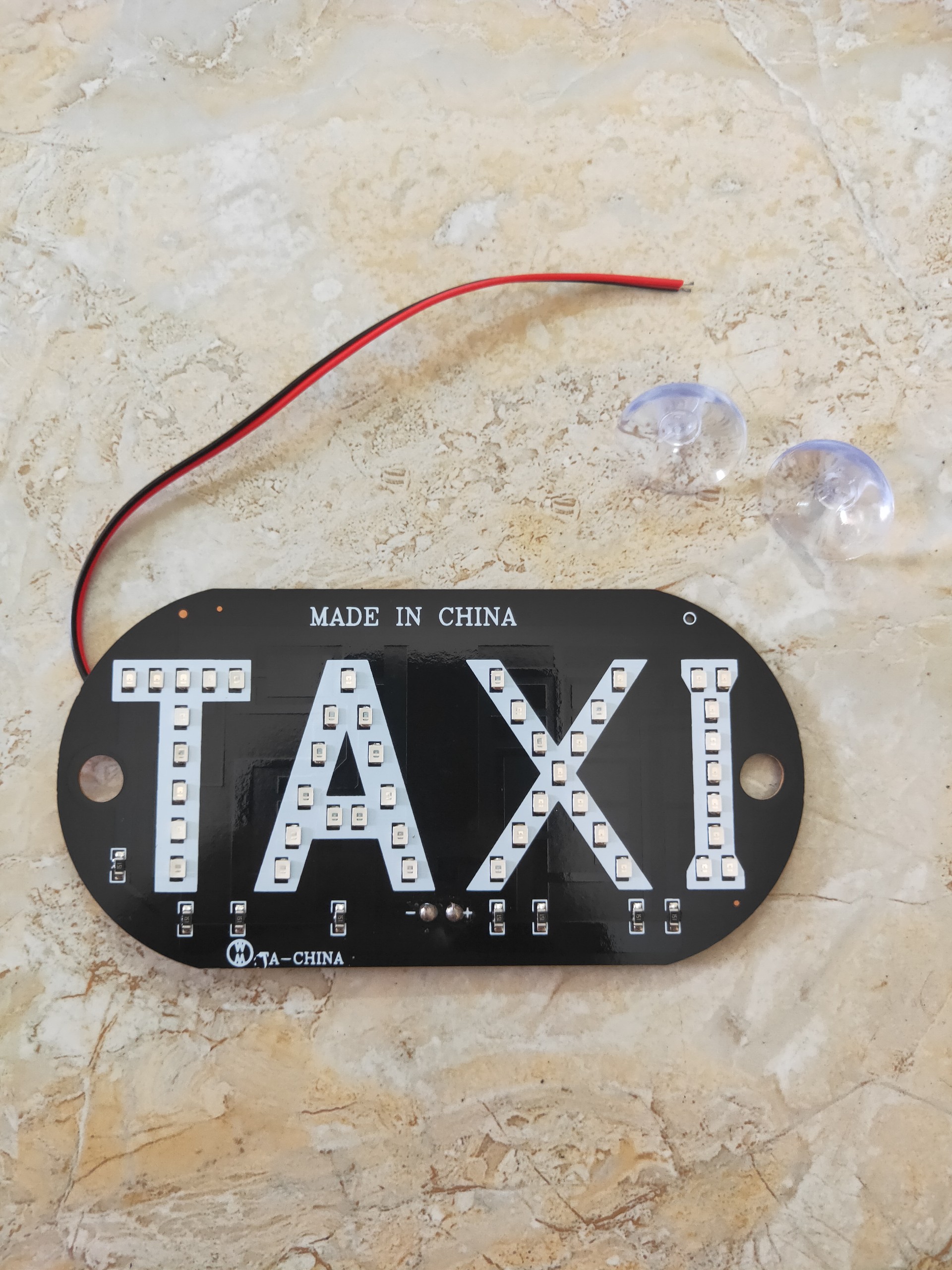 Bảng đèn LED chữ TAXI gắn kính chắn gió Ô tô Đấu nối 12V