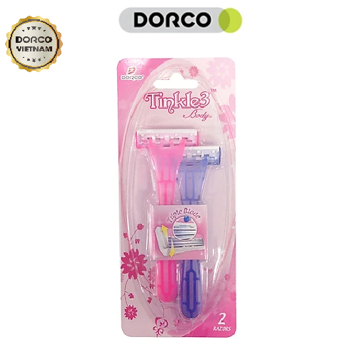 Vỉ 02 Dao Cạo Cho Nữ 3 Lưỡi Dorco Tinkle 3 Body LT0002 2B