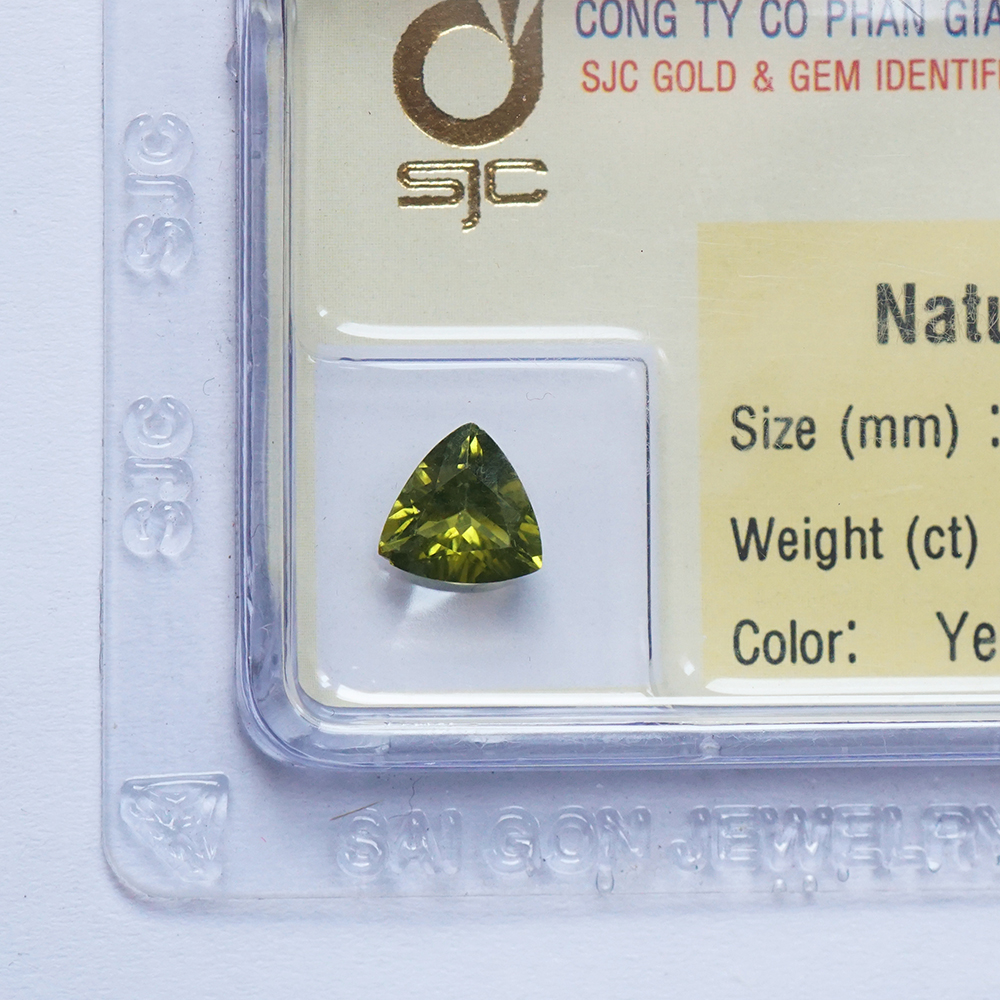 Mặt Đá Quý Peridot Tự Nhiên Kiểm Định Mài Giác Kiểu