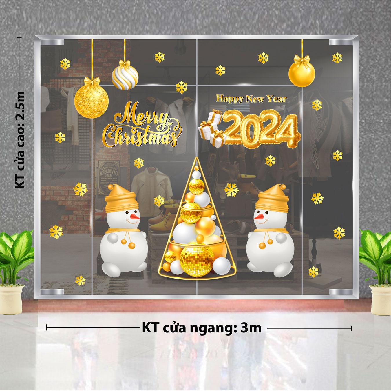 Decal trang trí NOEL 2024 combo số 95