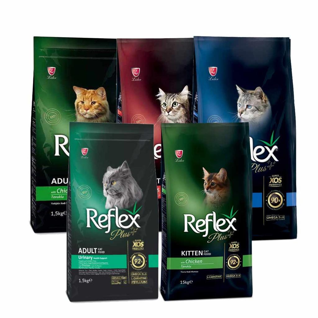 Tổng hợp thức ăn mèo từ hãng Reflex dòng Plus 1,5kg