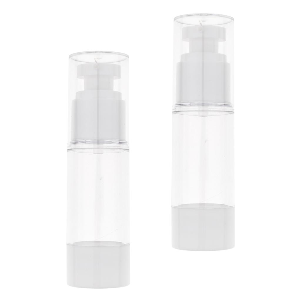2x Chai Bơm Không Khí Vô Trùng Mực Có Thể Nạp Lại / Lotion / Serum