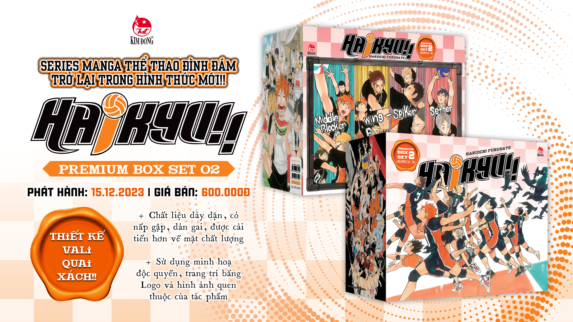 Premium Boxset Haikyu!! 2 - Tập: 16 - 30 (Bộ 15 Cuốn) - Tặng Kèm 2 Set Bookmark PVC + 1 Hộp Đựng Bìa Áo Box #1