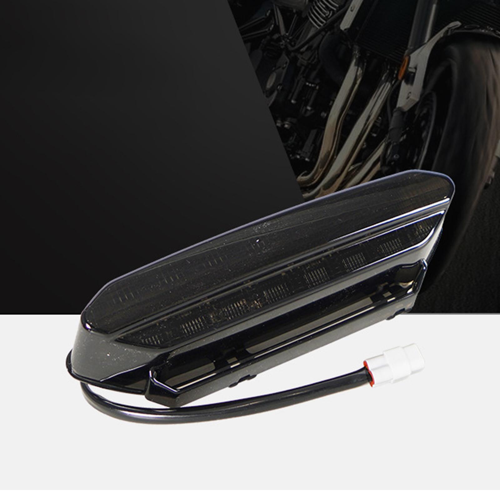 Motorcycle Rear Led Brake Tail Light Indicators Black
