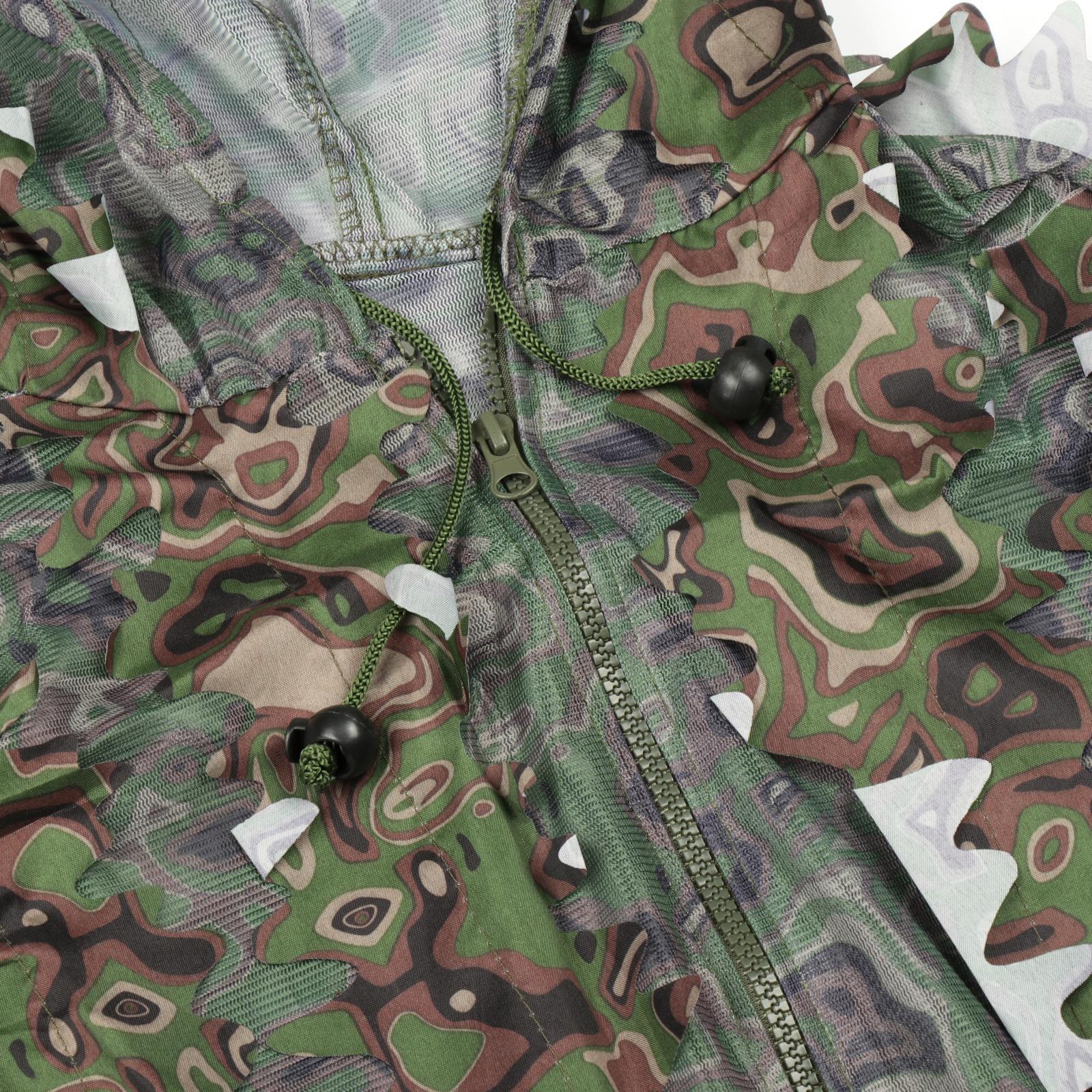 3D Leaves Ghillie Suit Set Woodland Hunting Jacket Pant Forest Adventure Clothes Summer Clothing Camouflage for Farming Hiking Jungle Adults