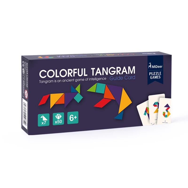 Mideer Colorful Tangram - Bộ xếp hình gỗ Tangram Mideer 7 miếng