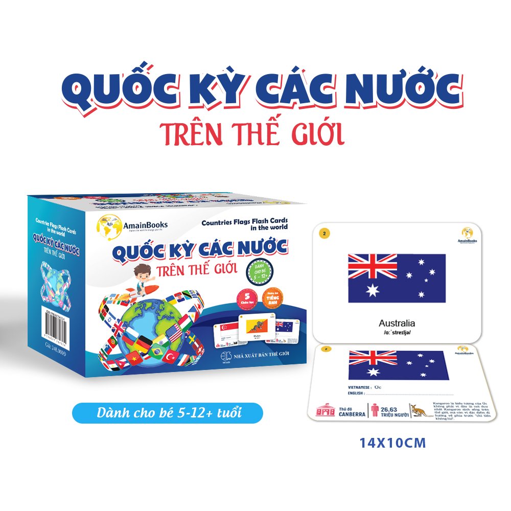 Bộ thẻ Flashcard Quốc kỳ các nước trên thế giới