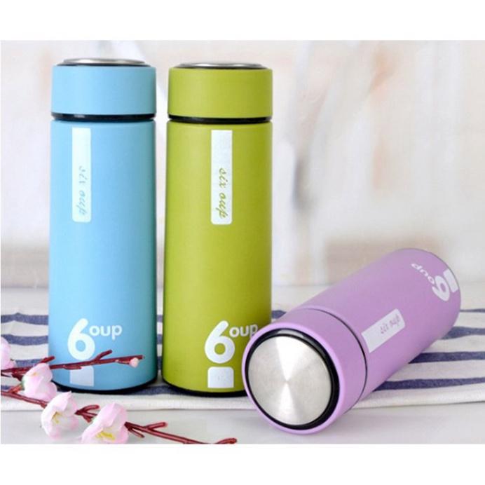 Bình nước thủy tinh có lớp nhựa chống nóng giữ nhiệt 6oup 450ml