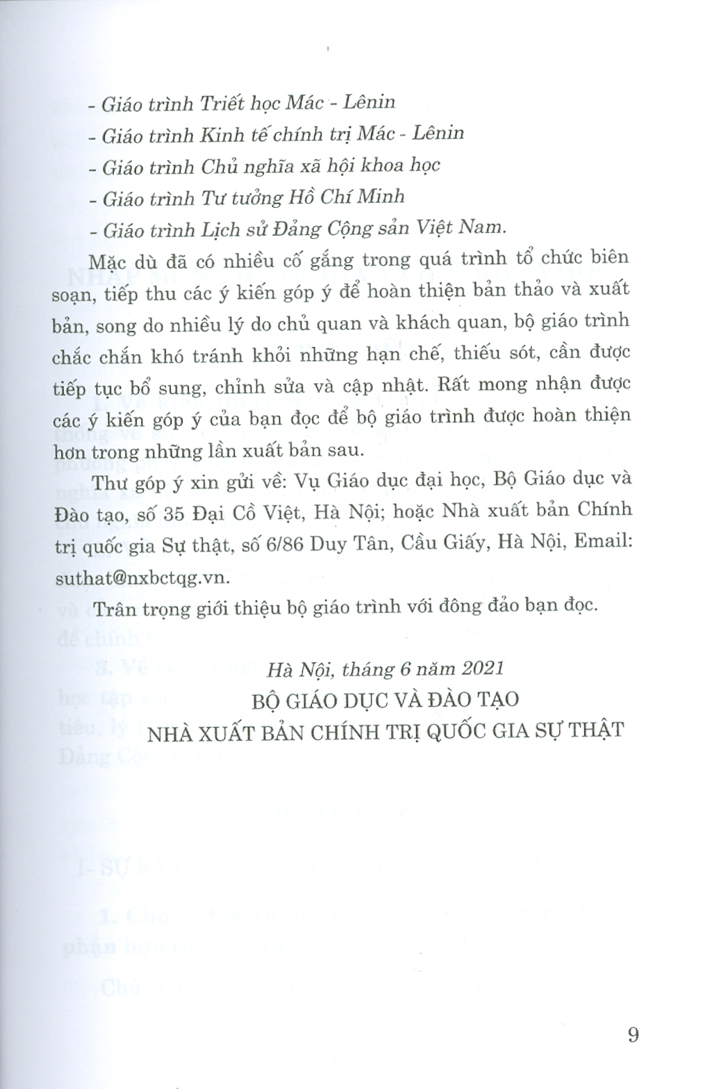 Giáo Trình Chủ Nghĩa Xã Hội Khoa Học (Dành Cho Bậc Đại Học Hệ Chuyên Lý Luận Chính Trị)