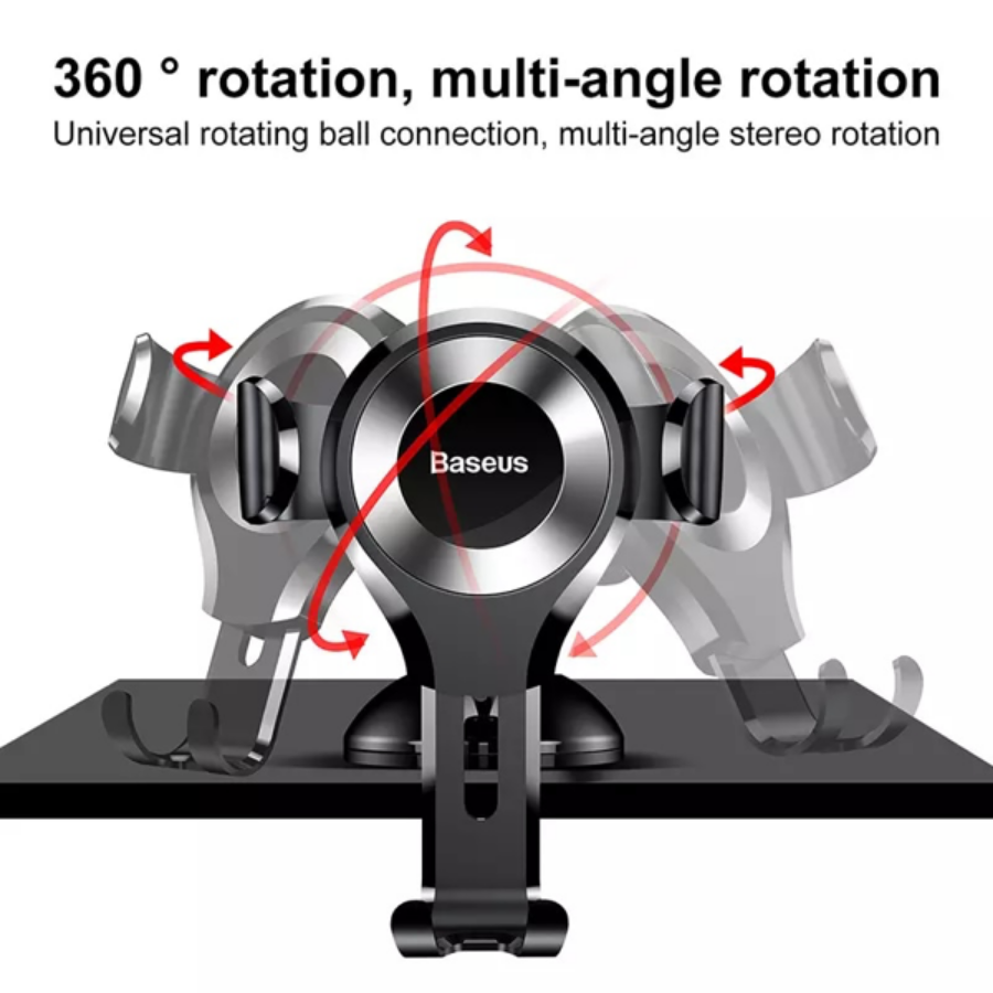 [Hàng Chính Hãng] Bộ đế giữ điện thoại dùng trong xe hơi Baseus Osculum Type Gravity Car Mount (Hút chân không, Gắn Táp lô xe) LV374