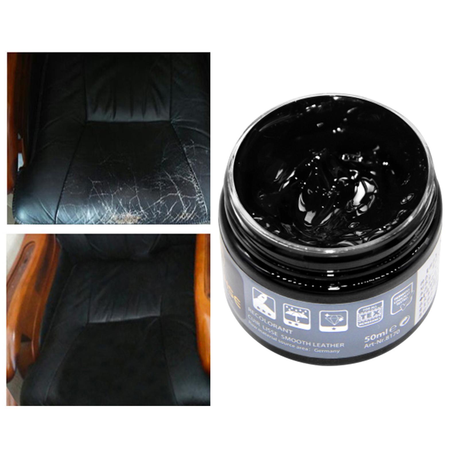 Leather Color Restorer Dye Renew Paste  for Sofa Couches Bag Black