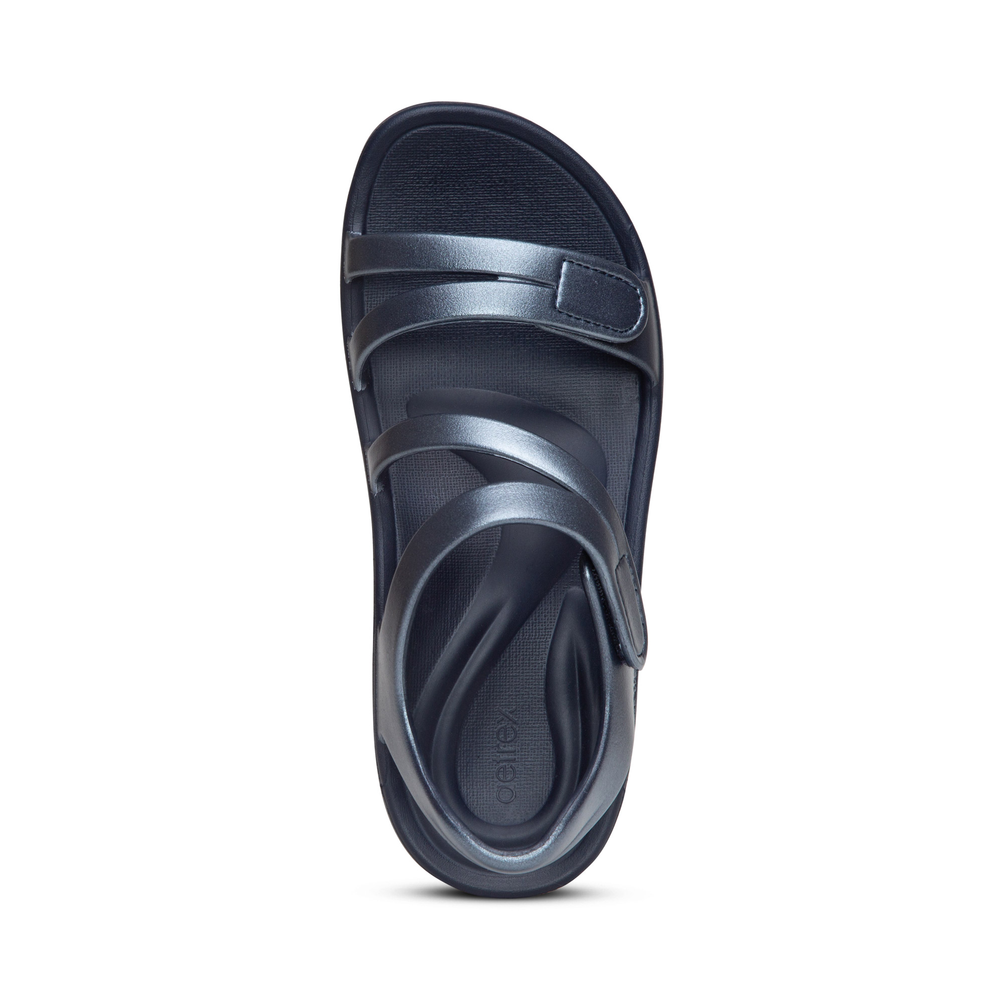 Giày sandal sức khoẻ nữ Aetrex Jillian Sport Navy - sandal siêu nhẹ, đệm nâng vòm chân