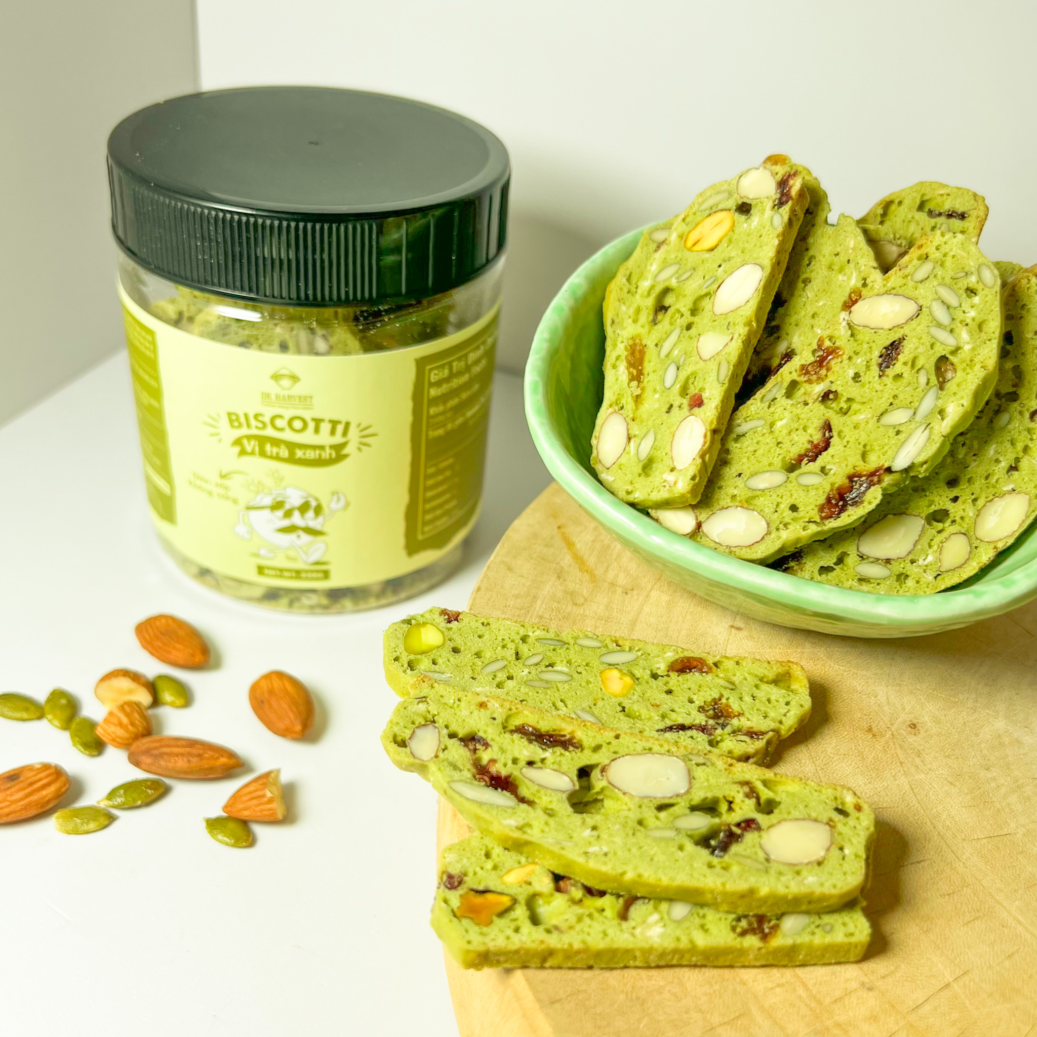 Bánh Biscotti dinh dưỡng Eat Clean DK Harvest 220G - Giòn xốp, thơm ngon, phù hợp cho người ăn kiêng, chơi thể thao, người tiểu đường