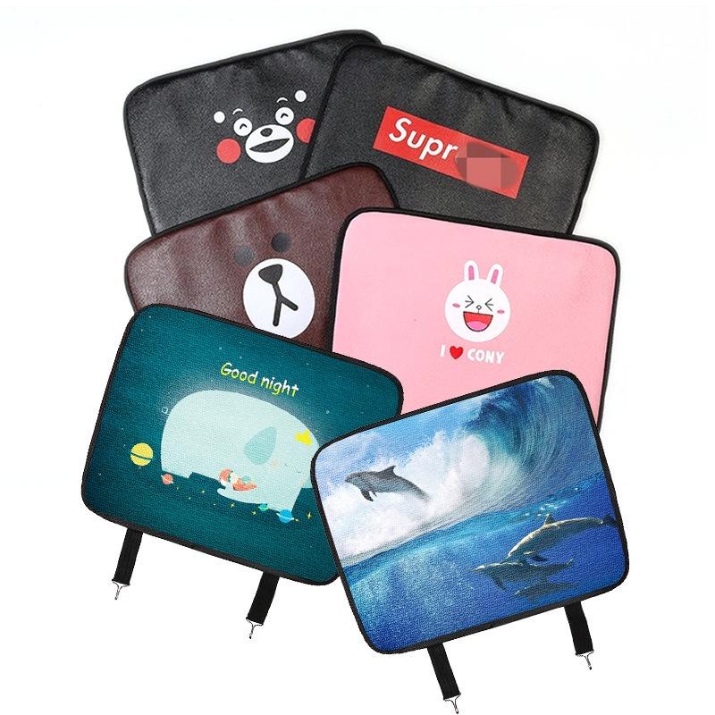 Đệm Da Lót Ghế Ngồi Xe Hơi Chống Nước/Bụi Bẩn 150g Họa Tiết Hoạt Hình Sáng Tạo Cho Bé