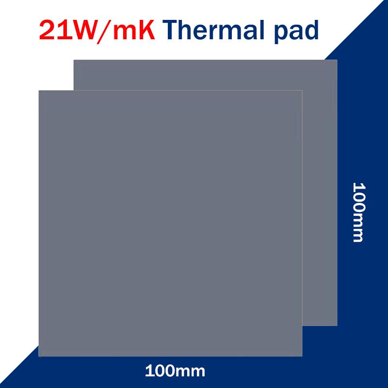 21 W/mK Độ dẫn nhiệt Miếng đệm nhiệt 100x100mm Chất lượng cao Tản nhiệt CPU Làm mát Miếng đệm silicon dẫn điện cách nhiệt