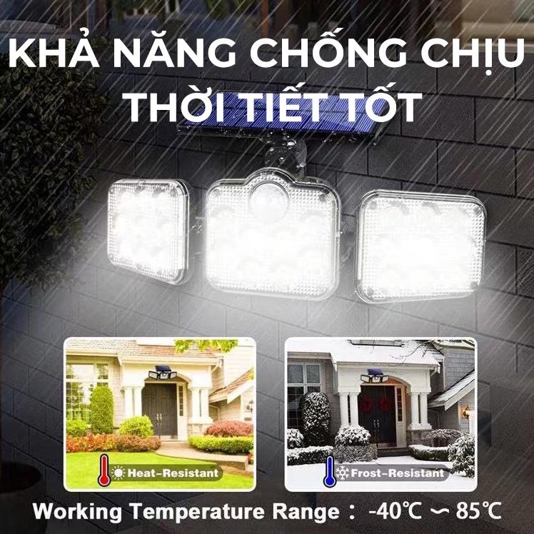 Đèn LED năng lượng mặt trời siêu sáng, có cảm biến chuyển động, chống nước có kèm điều khiển từ xa