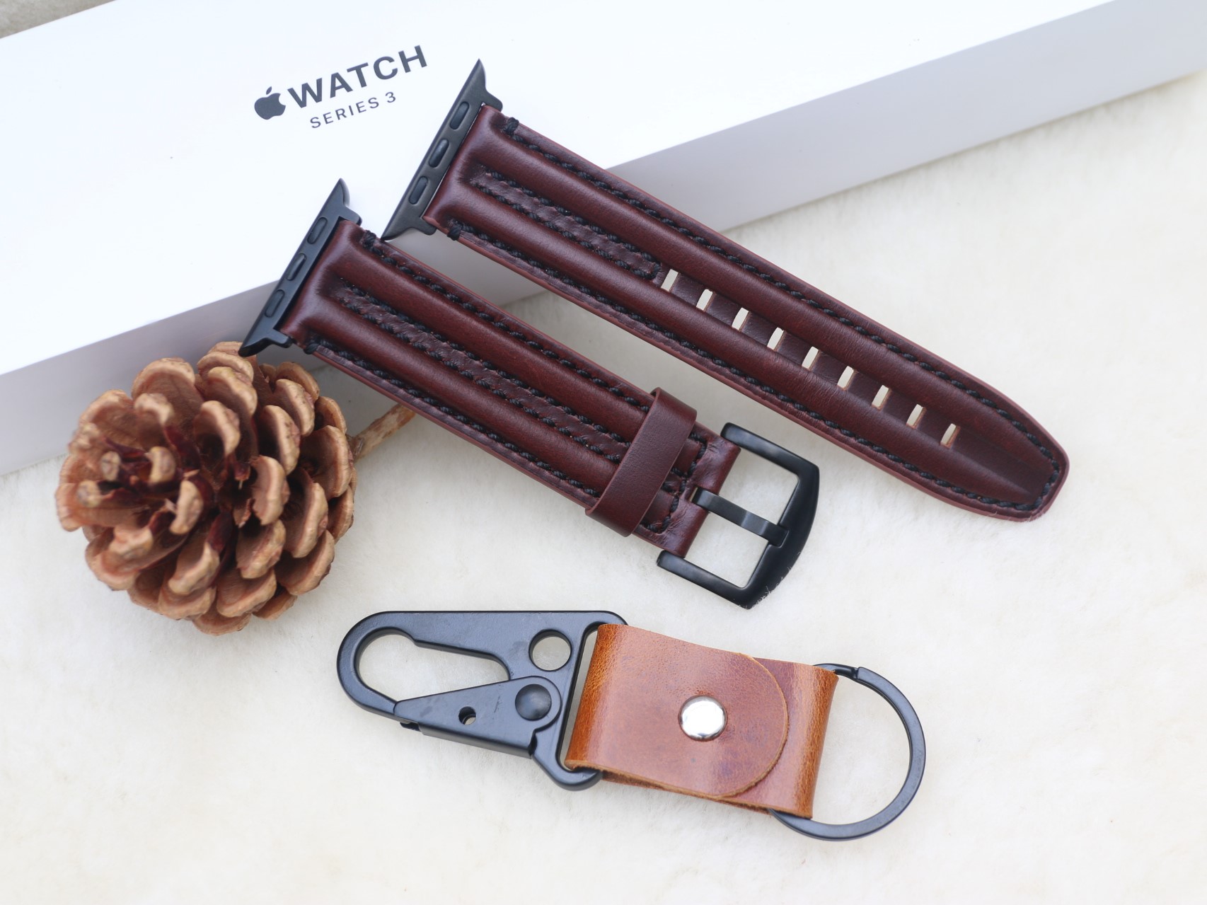 Dây Da Bò Sinewy phong cách Bụi bậm, Hầm hố dành cho Apple Watch Size 38mm / 40mm / 42mm / 44mm