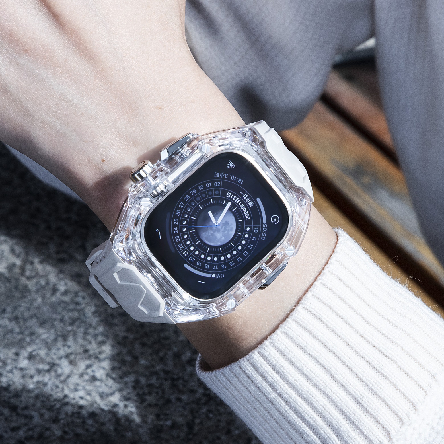 Ốp Case tích hợp dây đeo Lamborghini Style cho Apple Watch Ultra 1/2 49mm - Hàng Chính Hãng