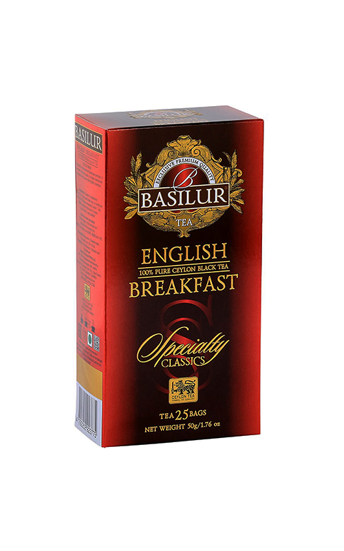 Trà đen Ceylon Basilur English Breakfast – Specially Classic – túi lọc 50g
