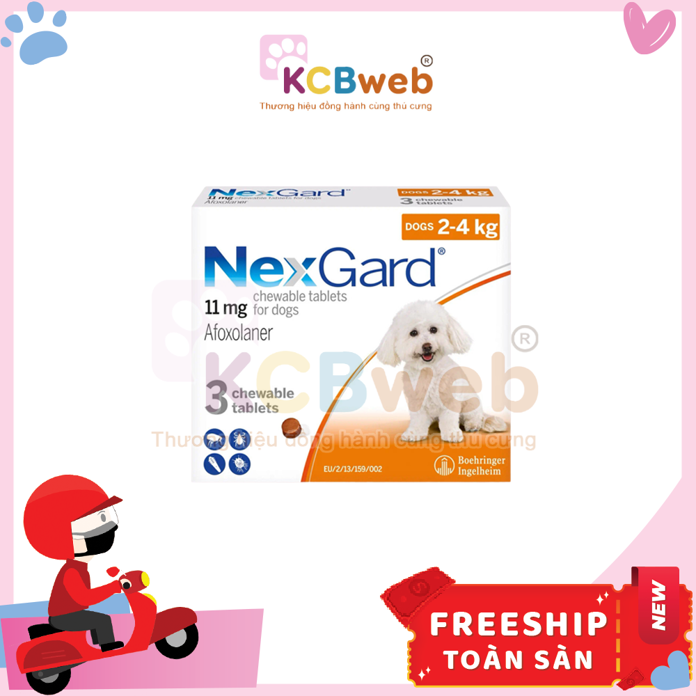 Viên NEXGARD ve, bọ nhảy, bọ chét cho thú cưng