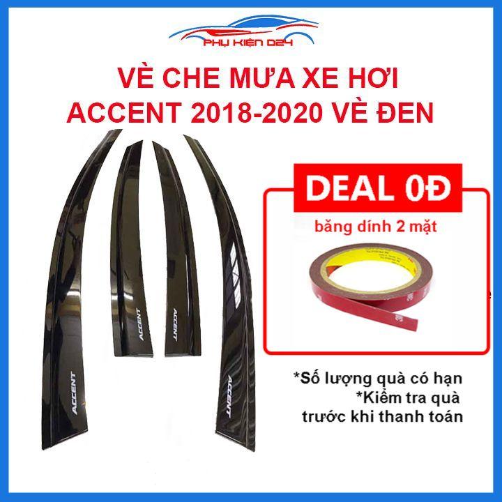 Vè mưa Accent 2018-2019-2020 vè đen che mưa bảo vệ trang trí xe