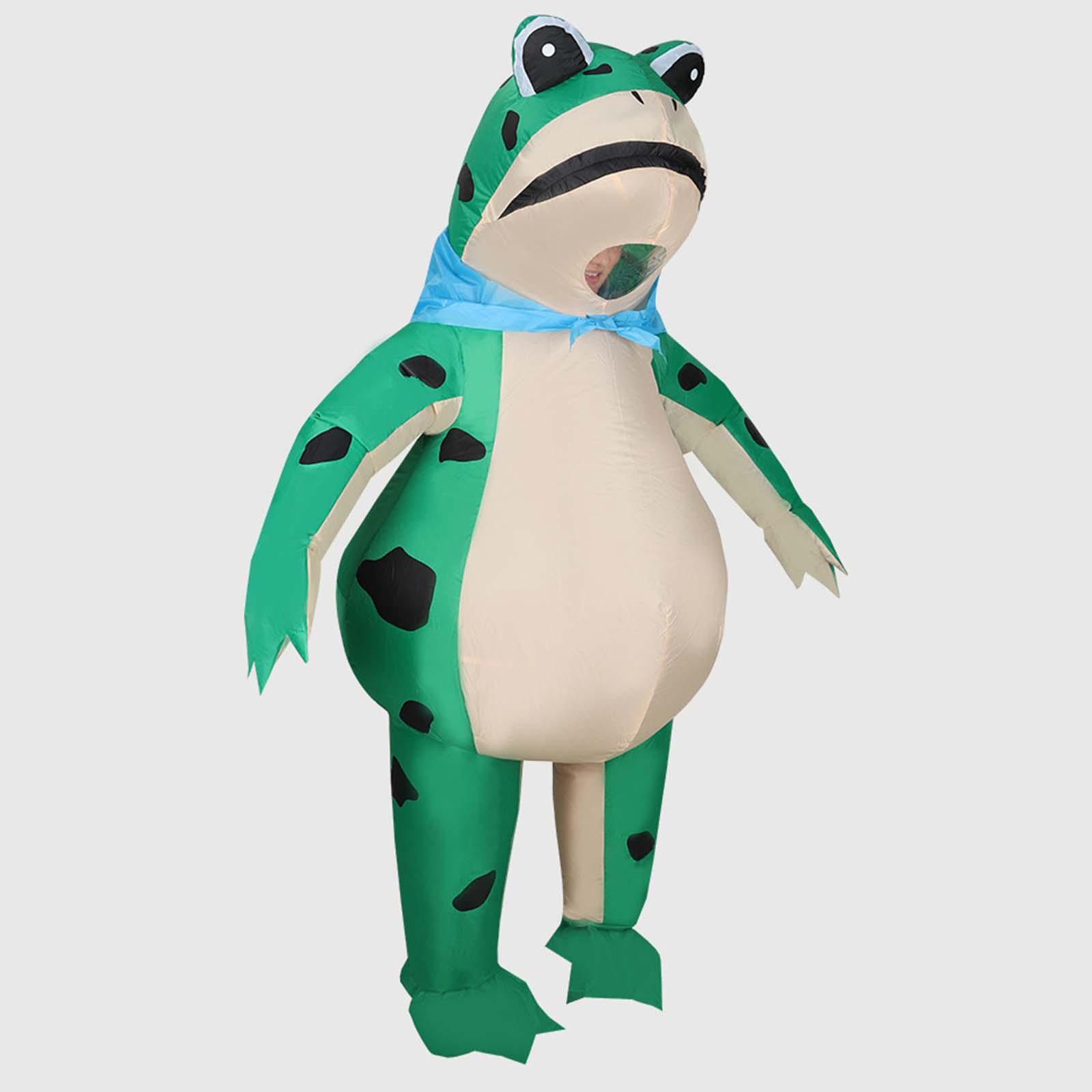 Inflatable Frog Costume Frog Clothes Cosplay Costume Cute Frog Cosplay Costume Outfit for Stage Performance Role Play Holiday