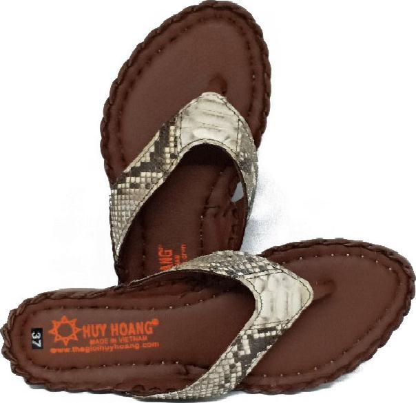 Dép nữ Huy Hoàng da trăn màu nguyên thủy HT7304