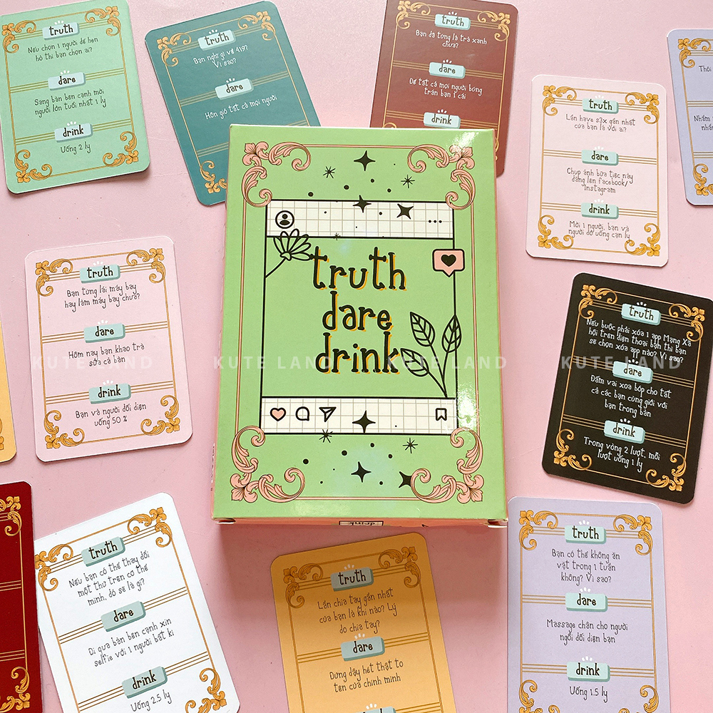 Bộ bài Truth Dare Drink bài nhậu độc đáo với mới lạ cho các buổi tụ họp