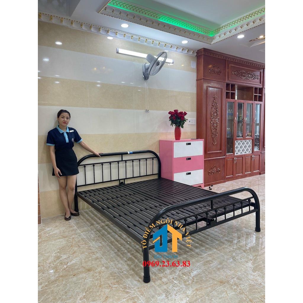 Giường sắt 1m6 trân châu
