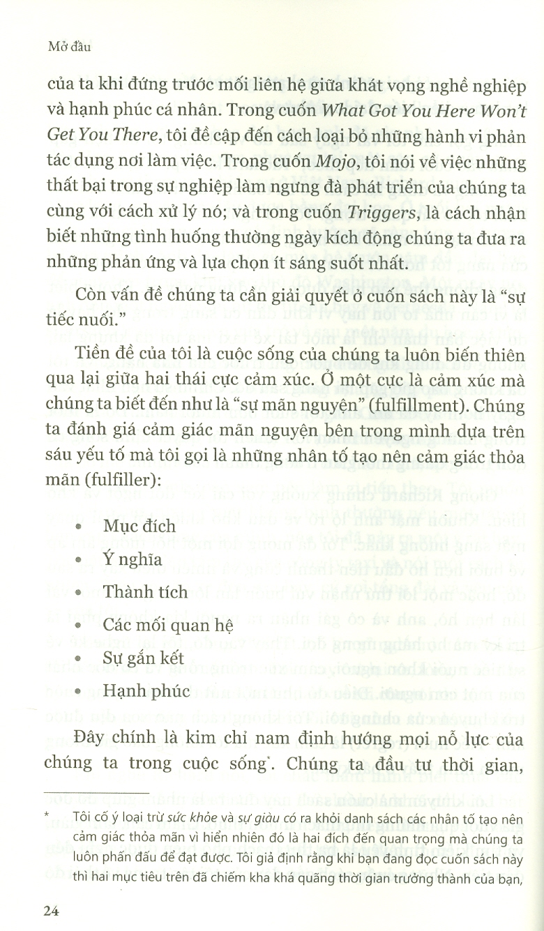 SỐNG ĐỜI MÃN NGUYỆN - Marshall Goldsmith & Mark Reiter - Nguyễn Lê Chi Lan dịch -