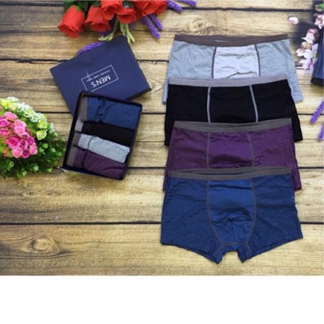 Sịp Đùi Nam, Quần Lót Nam, Sịp Men's Cao Cấp - Hộp 4 Chiếc - Teemo Store