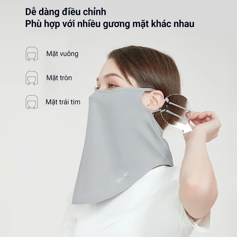 [FREESHIP] Khẩu trang chống nắng che cổ UV100 Apex-Cool LA23408 - Làm mát &amp; Dưỡng ẩm cho da