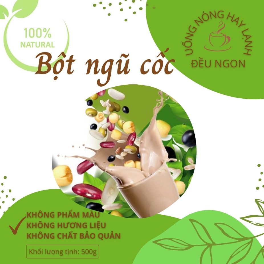 Bột Ngũ Cốc Hải Dung không đường 500g, gồm 6 loại hạt, sản xuất tự nhiên 100%, thơm ngon bổ dưỡng, tốt cho sức khỏe