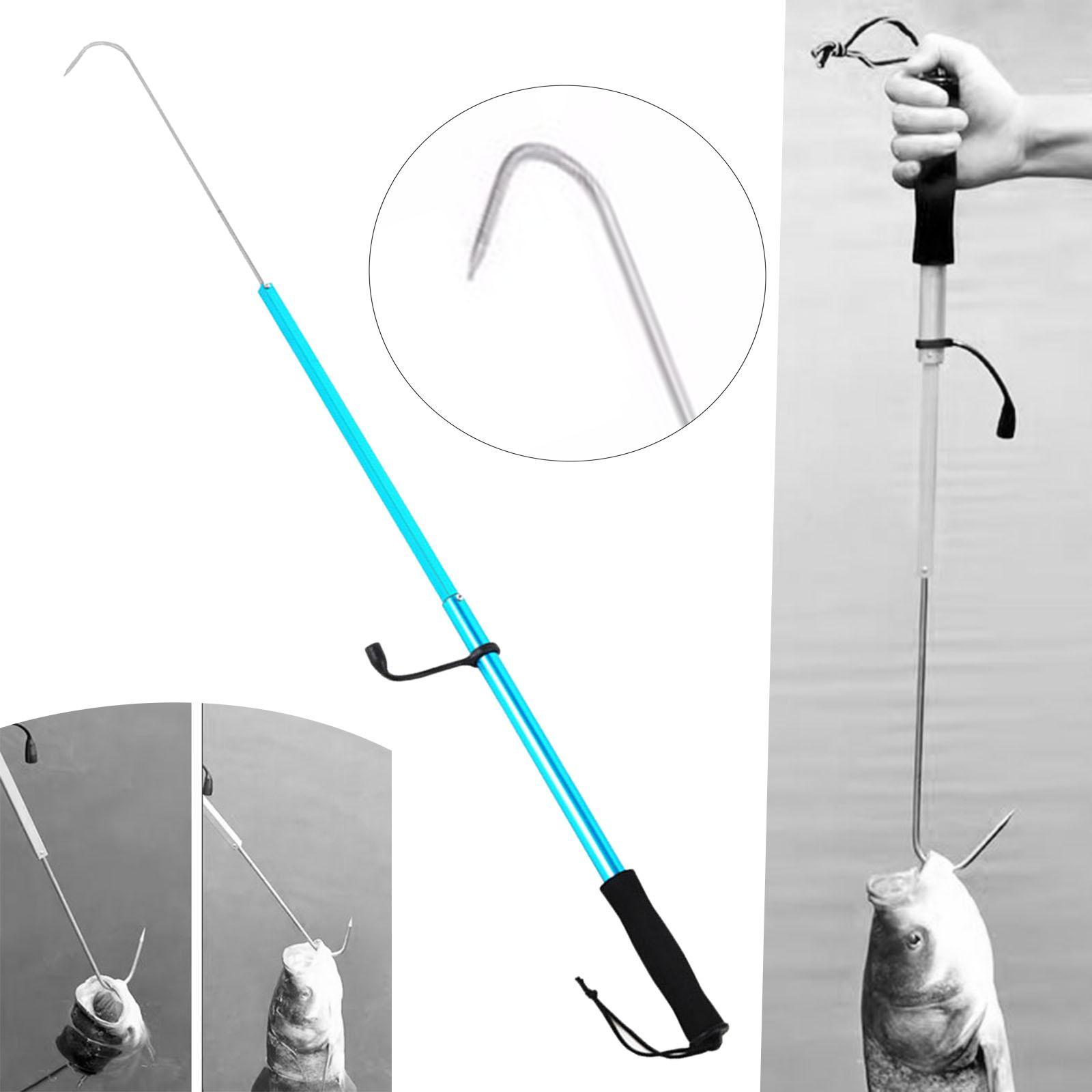 Fishing Gaff Fish Grip Retractable Fish Holder Fishing Hooks Accessories Stainless Steel Professional Portable Fish Lip Gripper Fish Gripper
