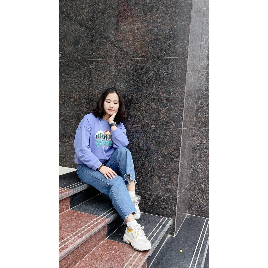 Giày thể thao nữ độn đế, chất da thật phối lưới, giày sneaker nữ phối màu siêu đẹp, hack chiều cao TT2