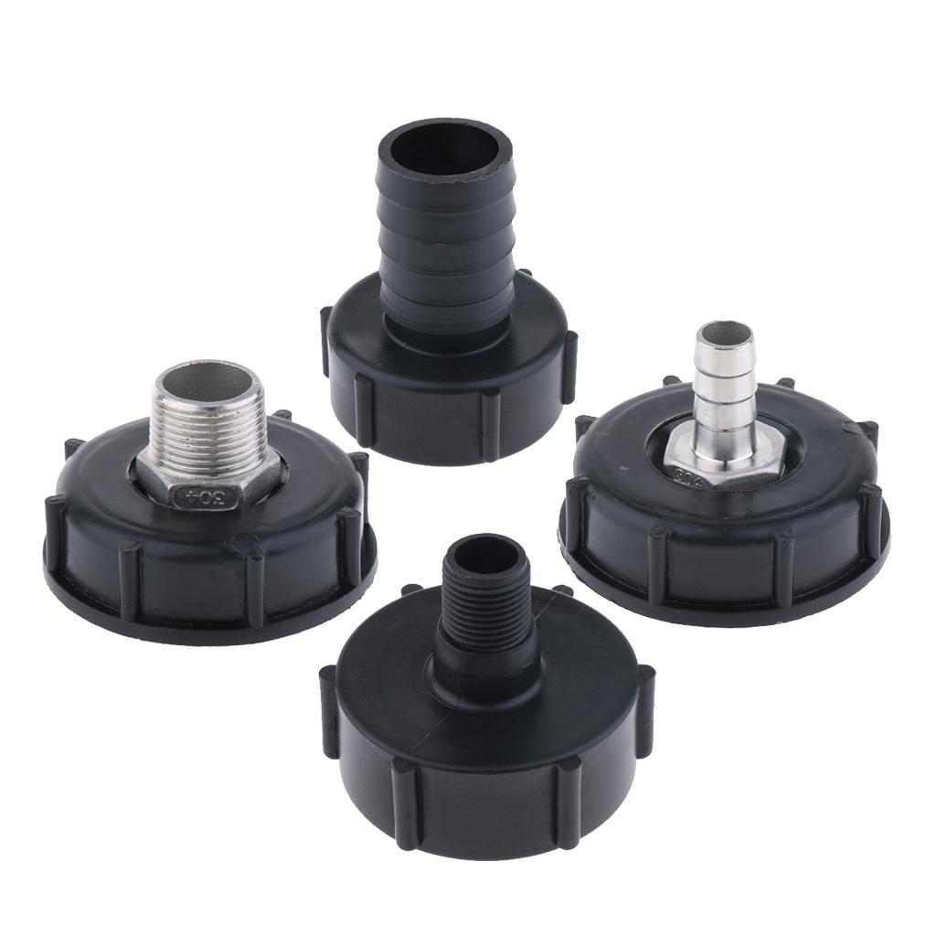 Heavy Duty, 1000L IBC Water Tank Garden Hose Valve Adapter Connector 2'' to 1/2''