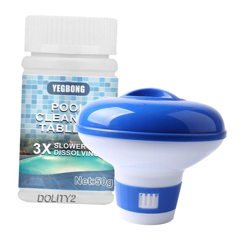 Set 2 Hộp Đựng Chlorine 50g Tiện Dụng Cho bể bơi