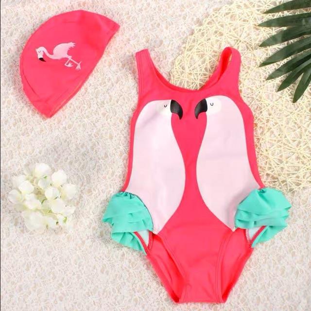  Bộ đồ bơi bikini bé gái hình thiên nga kèm nón