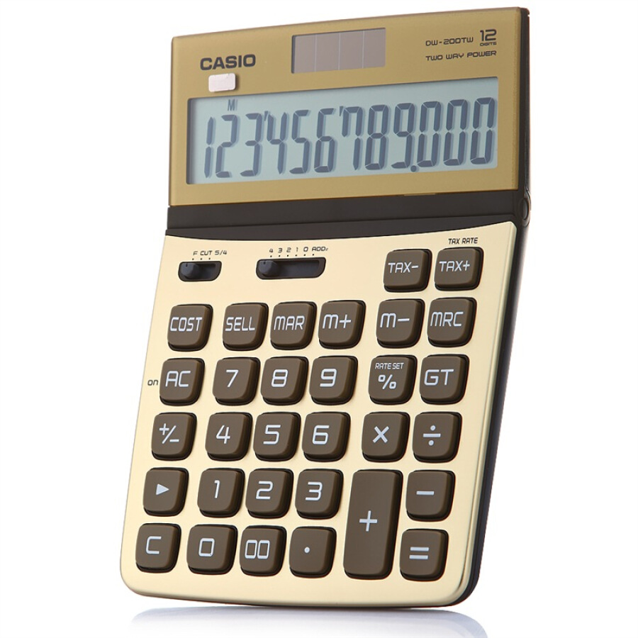 Máy tính tiền Casio DW-200TW-GD chính hãng Casio