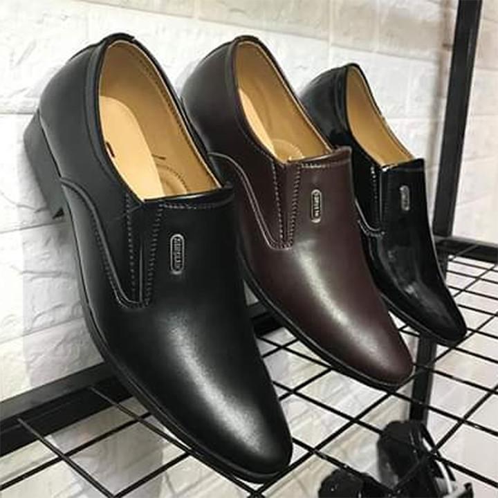Giày da nam công sở thanh lịch, nhã nhặn , màu nâu hot 2019 M519