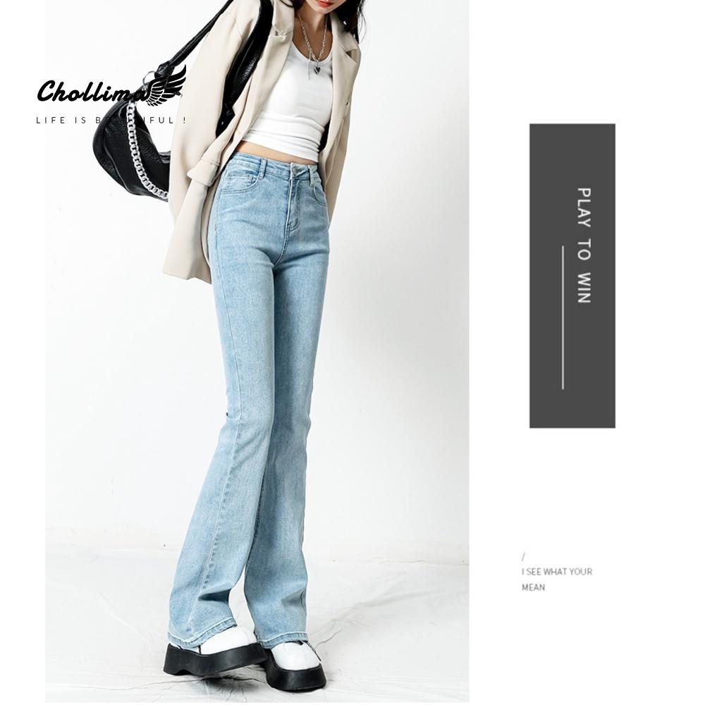 Quần jeans nữ ống loe co giãn Chollima QD046 trẻ trung năng động ulzzang phong cách hàn quốc