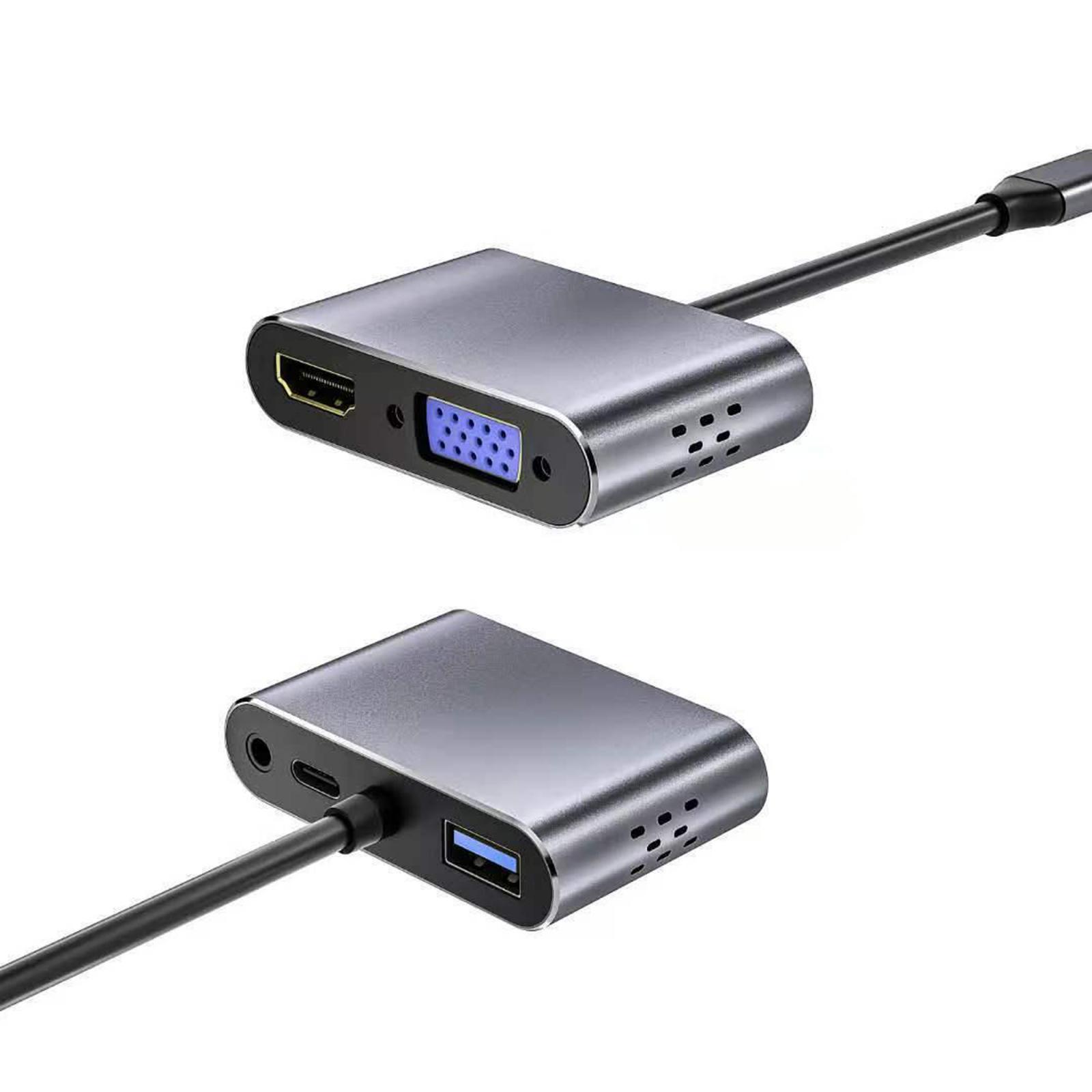 New Type-C Hub Dock USB 3.0 VGA Adapter Expansion Splitter for Macbook Pro