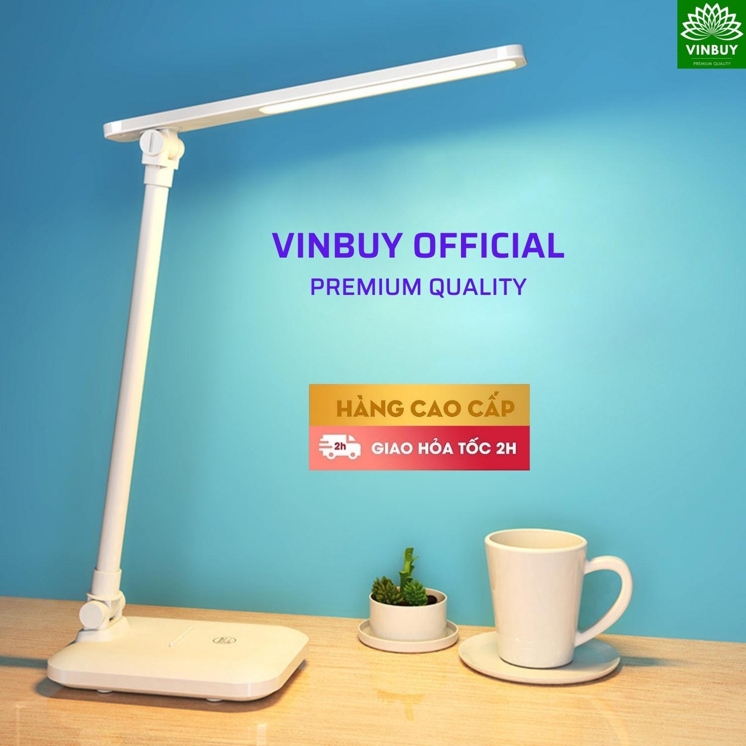 Hình ảnh Đèn bàn học làm việc đọc sách chống cận, pin sạc tích điện led có thể gấp gọn – 03 chế độ ánh sáng bảo vệ mắt - Chính hãng VinBuy