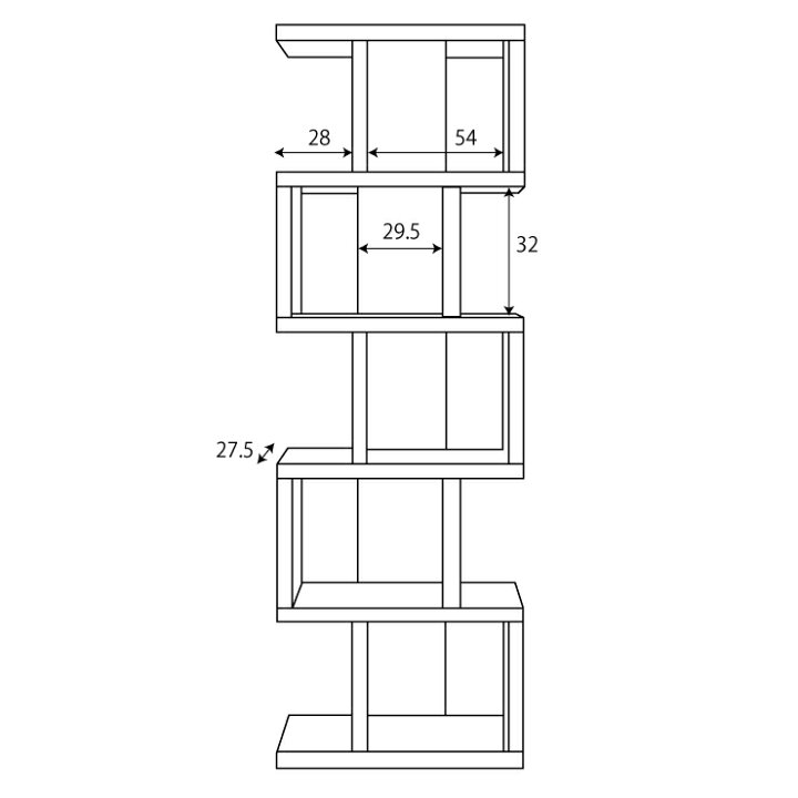 Kệ gỗ đa tầng hình zíc zắc, kệ gỗ đa năng để sách, để đồ trang trí, đồ lưu niệm, lọ hoa...