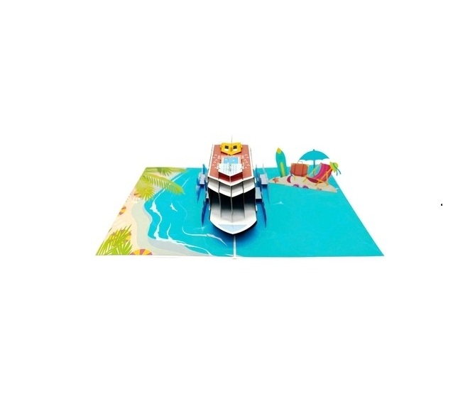 H40 -  Thiệp 3D Du Thuyền – Cruise Ship Pop Up Card Viethands Giftshop