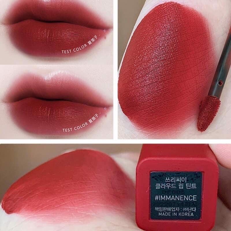 Son Kem Siêu Lì, Mịn Môi Hàn Quốc 3CE Cloud Lip Tint 4g