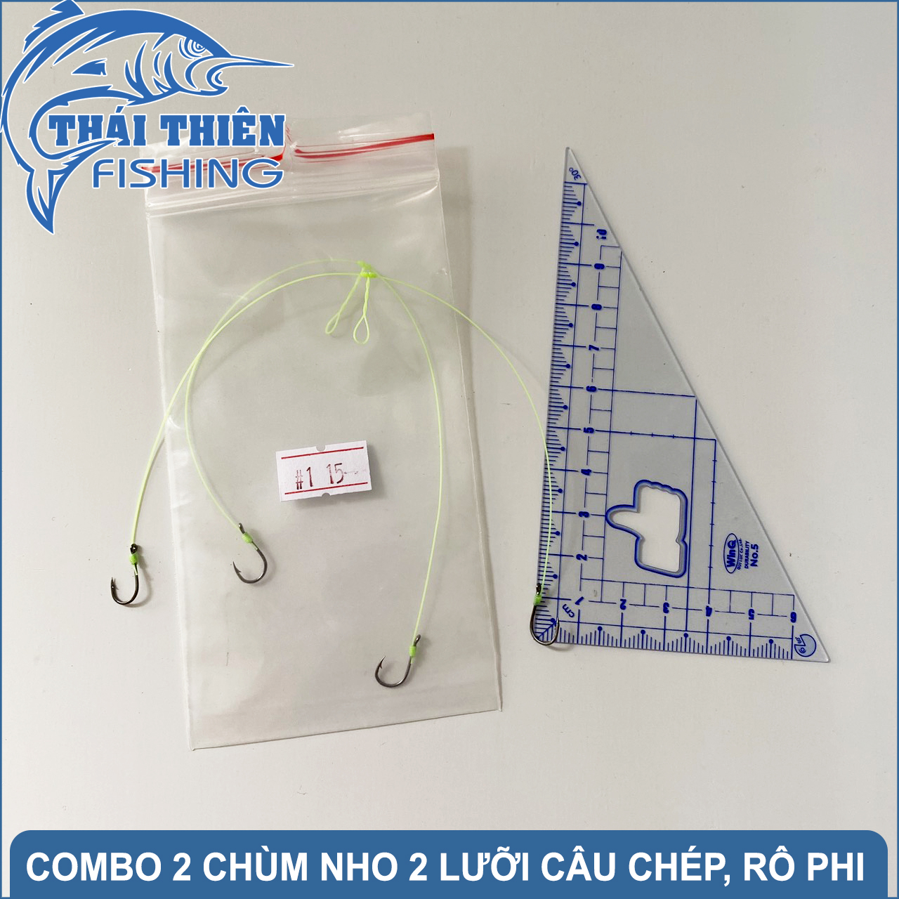 Combo 2 Chùm Nho 2 Lưỡi Chinu Dùng Câu Chép, Trê, Rô Phi