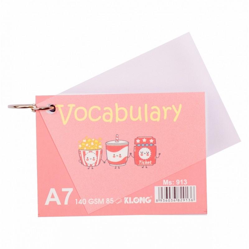 Tập thẻ Vocabulary Klong A7, 85 tờ; MS: 913