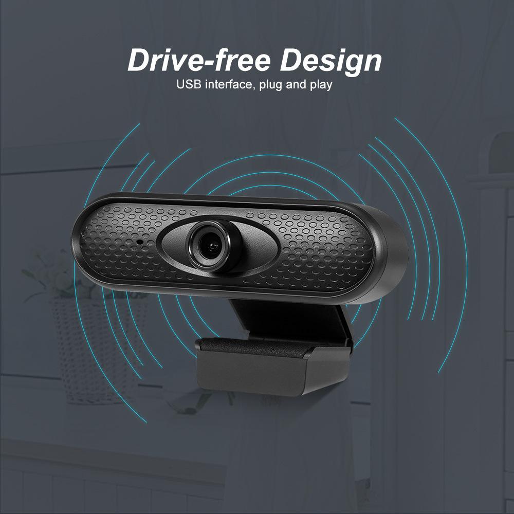 Webcam USB Camera HD 720p với Micrô tích hợp để ghi âm truyền trực tuyến cuộc họp trực tuyến