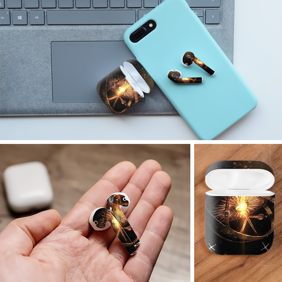 Miếng dán skin chống bẩn cho tai nghe AirPods in hình Game Of Throne - 004 (bản không dây 1 và 2)